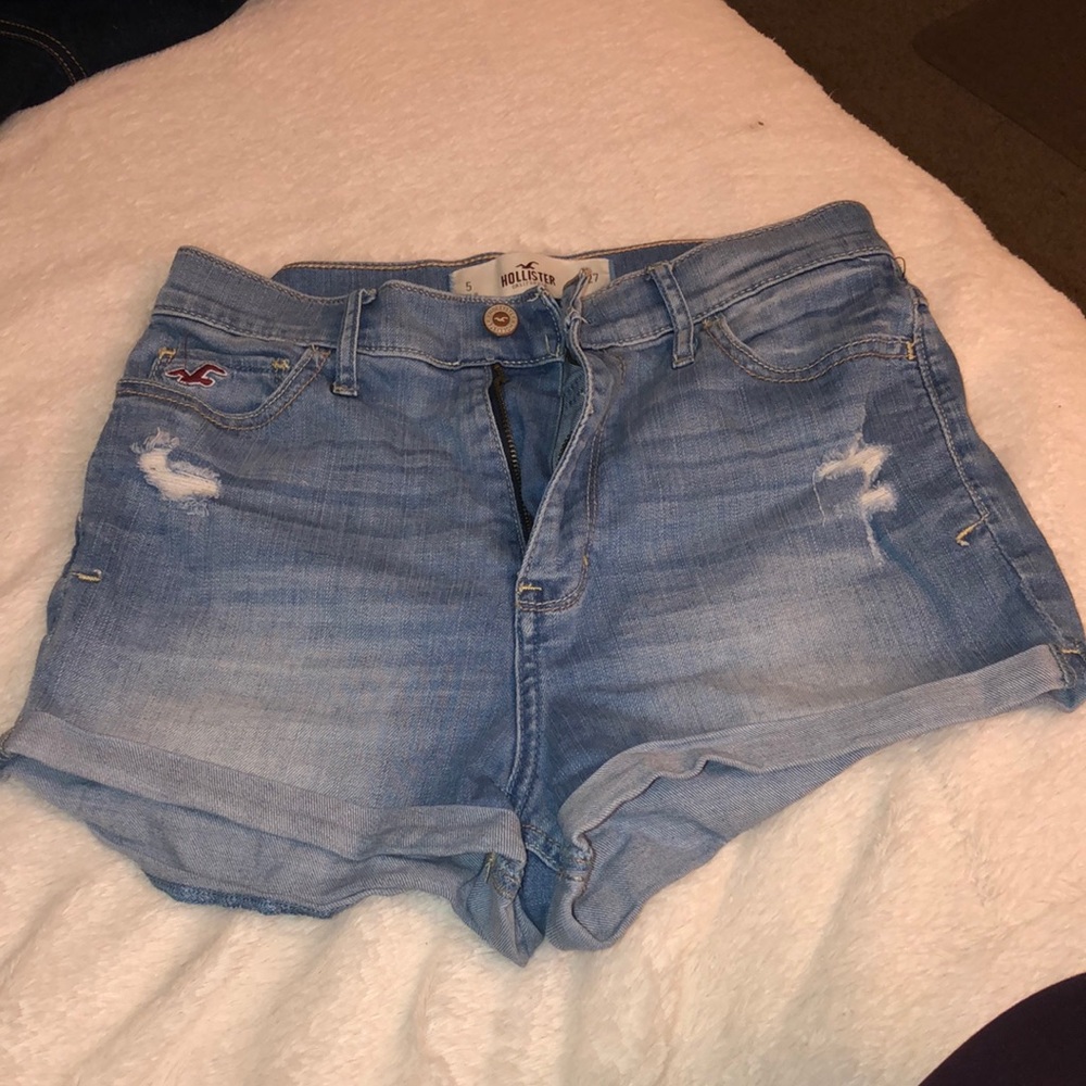 Jean shorts.